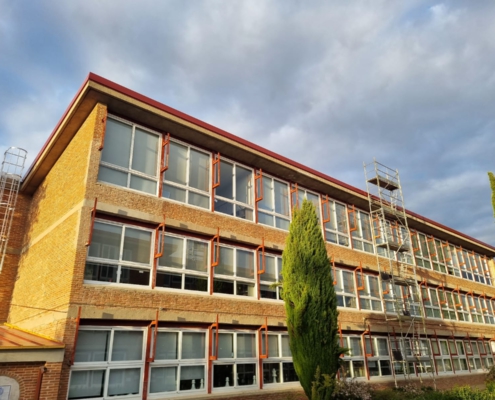 instalación panel sándwich colegio Carabanchel Madrid